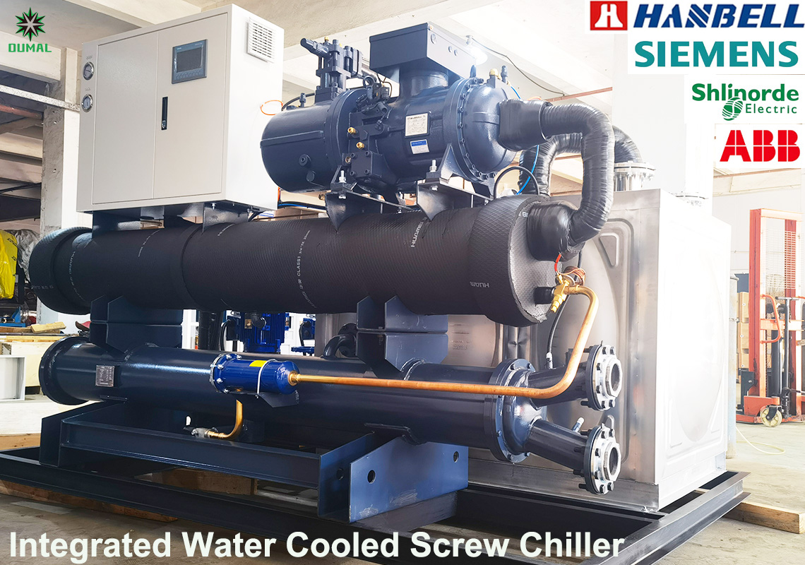 60HP Water Cooled Screw Type Combined integrated chiller 