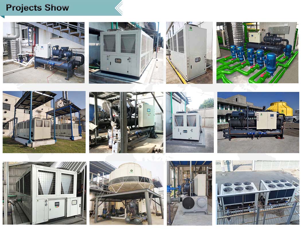 industrial screw water chiller projects