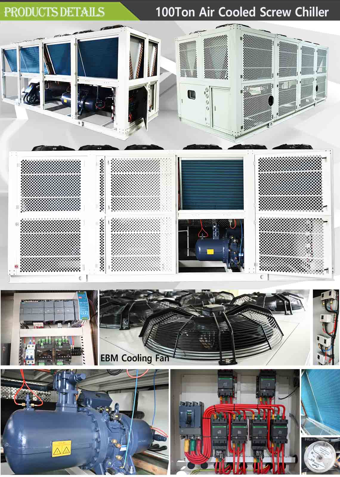 100 tr air cooled chiller 