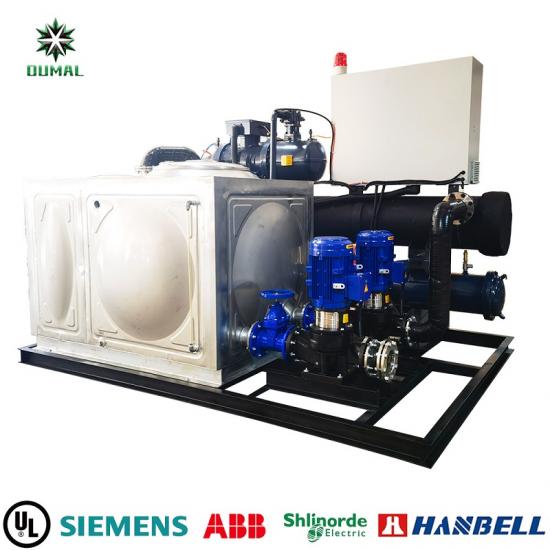 60 Ton Water Cooled Screw Chiller With Tank Pump